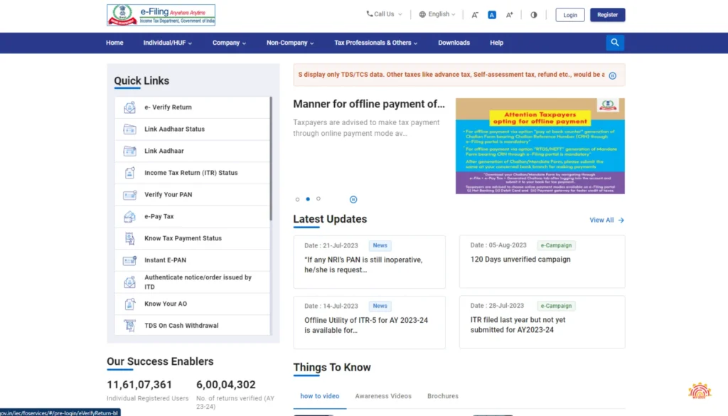 Income-Tax e-Filing portal