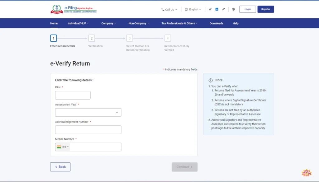 Income-Tax e-Filing-portal